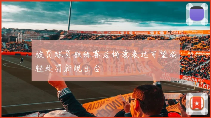 被罚球员教练赛后悔意表达可望减轻处罚新规出台